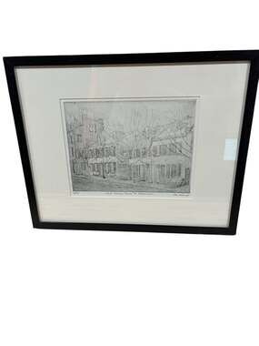Don Swann Jr Original Etching Signed Old Houses, Prince St Alexandria Framed 274